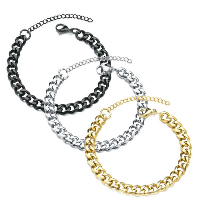 Trendy Cuban Chain Bracelet for Men