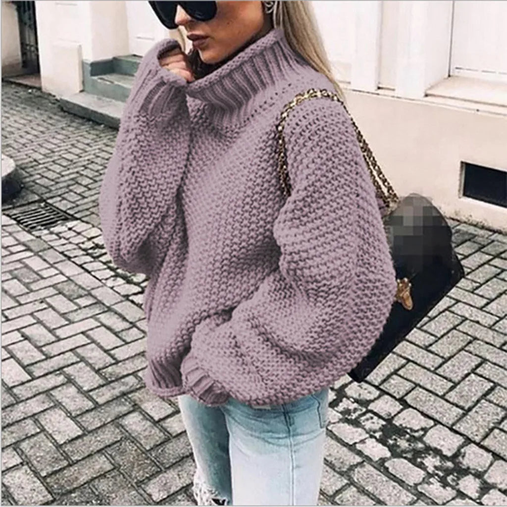 High Neck Pullover Sweater