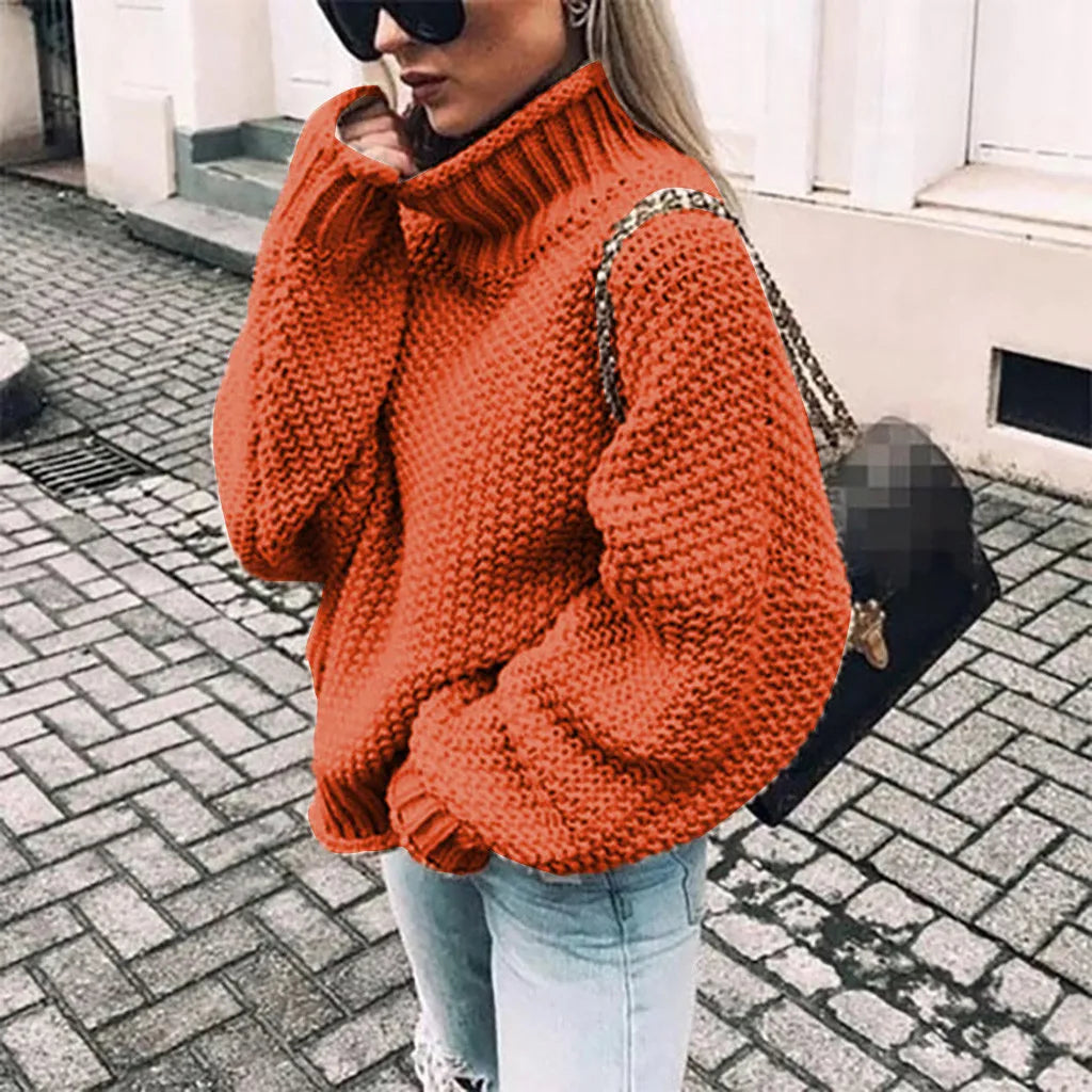 High Neck Pullover Sweater