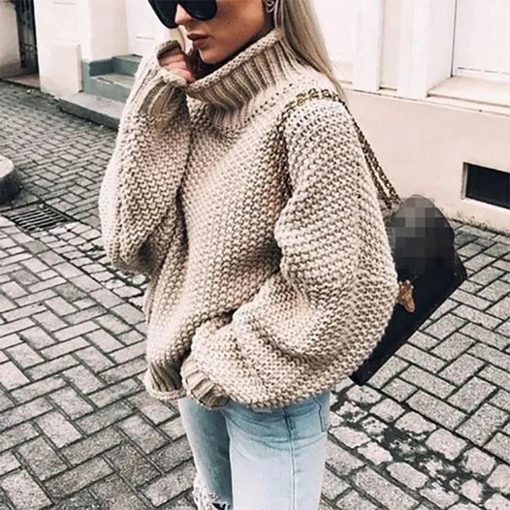 High Neck Pullover Sweater